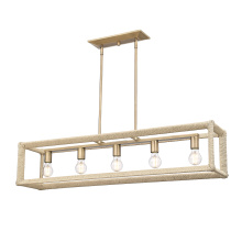 Golden Canada 2075-LP MBS-LNR - Wry Lighting Kimber 5-light Island Light in Modern Brass